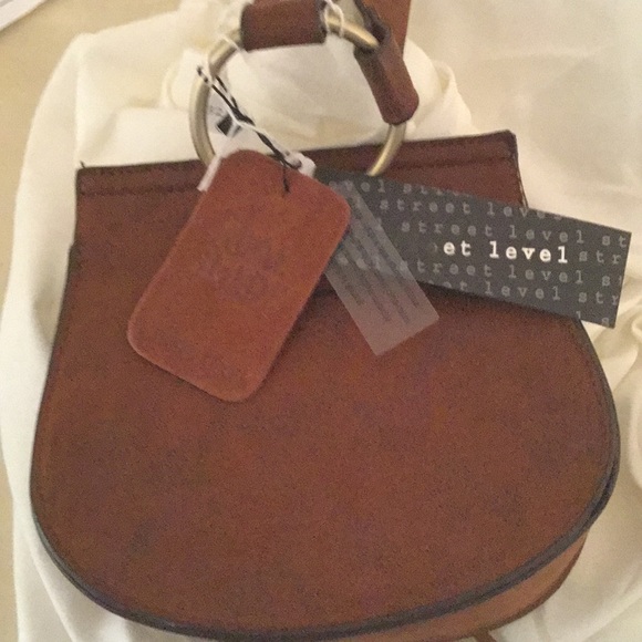New brown leather crossbody bag - Picture 4 of 5